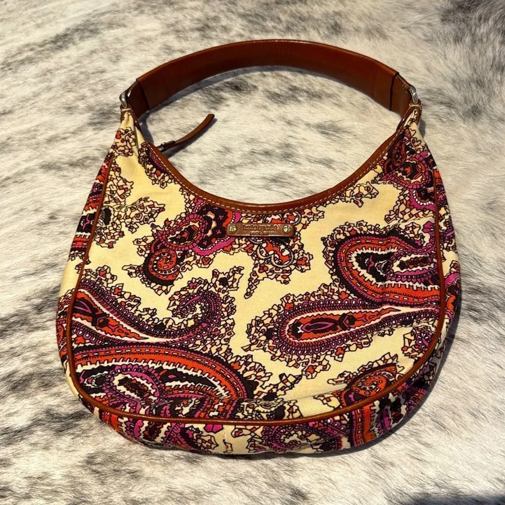 Kate Spade Vintage Paisley Floral Small Zippered Hobo Bag - Picture 1 of 9